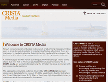 Tablet Screenshot of cristamedia.com